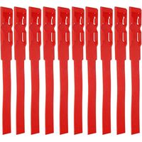 Bracelets d'identification pour vaches, 10 pièces, colliers d'identification pour bétail (rouge)
