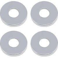 4-piece shower mixer tap escutcheon – Chrome-plated stainless steel – 70 mm outer diameter – For kitchens and bathrooms