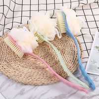 PACK Shower Body Brush with Bristles and Loofah, Back Scrubber Long Handle Exfoliating Brush for Wet or Dry Mothers Day Gifts