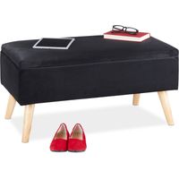 Banc de rangement en velours