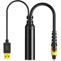 Câble convertisseur audio numérique à fibre optique vers jack 3,5 mm femelle SPDIF optique