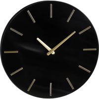 Mica Decorations Wanduhr Brixen aluminium 4 x 35,5 cm schwarz Wanduhr