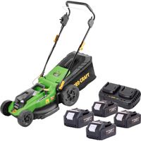 Tosaerba a batteria Procraft PLM23bb 40 V (2x 20 V) 430 mm brushless + 4 batterie da 4,0 Ah + caricabatterie