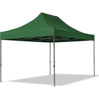 TOOLPORT PopUp Gazebo Party Tent 3x4,5m - without side panels PREMIUM 100% waterproof roof marquee dark green