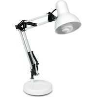 "Lampada da lettura ARCHITETTO in metallo bianco con braccio e diffusore orientabili"