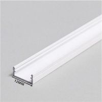 TRADE SHOP - Profilo In Alluminio Da 1mt Incasso Senza Copertura Per Strip Led Strisce Al12mm -