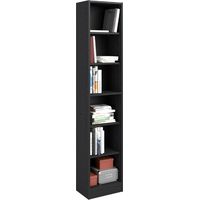 Bibliothèque Hobby 41 cm de longueur-5 étagères-noir