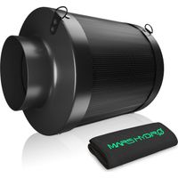 Filtre à air en ligne rechargeable de 6 pouces pour contrôle des odeurs pour tente de culture Mars Hydro