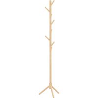Perchero de pie madera árbol 8 ganchos colgar ropa bolsos pasillo entrada 40x40x165 cm