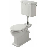 Bayswater Victrion Low Level Toilet with Lever Cistern and Flush Pipe Excluding Seat - White