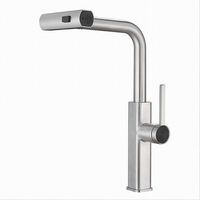Rubinetto Cucina Estraibile Erogatore Girevole 2 Getti Cromato Miscelatore 87255