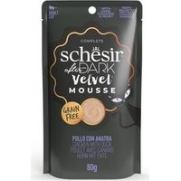Schesir After Dark Mousse de Pollo con Pato - Comida Humeda Completa para Gatos - 80 g