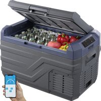 VEVOR Refrigerateur Portable a Compression 30 L, Mini Frigo de Voiture Maison 12/24 V CC et 100-240 V CA, Glaciere a Zone Unique, -20 °C a 20 °C Temperature Reglable, pour Camion Camping Exterieur