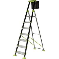 Centaure – Escabeau 7 marches – Hauteur de travail max 3.51m – Marches XXL 15cm – Antidérapant en acier – 219207