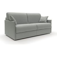 Evans Canapé lit convertible en tissu imperméable T13 169 cm (mat. 140x197) gris