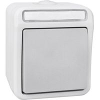 Interrupteur va-et-vient Peranova 102447 Pera gris clair, gris foncé