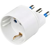 Adattatore Schuko Presa 2p+T Spina S17 16a 250v Bianco