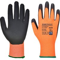 PU-Handschuhe Vis-Tex Schnittschutz Orange/Schwarz XL - Größe 10