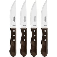 Cuchillos de asado jumbo polywood castaño 12,2 cm, 4 uds