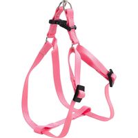 Ferplast EASY P Pettorina in nylon per cani, disponibile in tanti colori e misure. Variante MEDIUM - Misure: A=B 45-63 cm 15 mm - Rosa