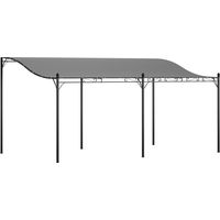 Pergola 3x5 m toit jardin flexible bâche étanche ossature métallique ombre gris foncé