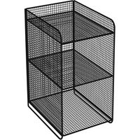 GARRYFIZH Professionnel Storage Shelf Metal Usage intensif Rack Side Shelving Table End Holder for Housheold Bedroom Black – Haute résistance, bricolage, atelier, construction, installation