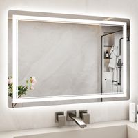 LED Bathroom Mirror Anti Fog Adjustable Light Wall Mirror 5070cm