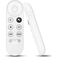 G9N9N Télécommande Vocale Bluetooth - Remplacement pour Google Chromecast TV 4K Snow/Google TV, Compatible avec Chromecast 4K HDR Streamer, Boutons Netflix & Youtube Intégrés