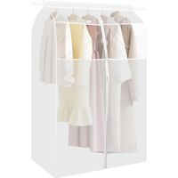 Lntyq Housse de Rangement Penderie housse de Tringle à Vêtements en PEVA 30x60x90cm Housse Protection Housse Rangement Anti-Poussière Housse de Vêtement avec Fermetures éclair pour Vêtement,Costume