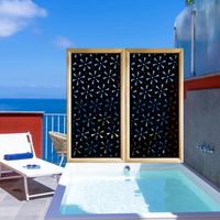 DAISY - Moduli Decorativi in Legno e PVC - Colore: nero - Misura: 73x148 cm