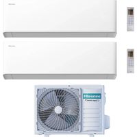 Hisense Climatizzatore UNI HB Dual Split 9+18 con 3AMW52U4RJC Inverter Wi-Fi R-32 Classe A++