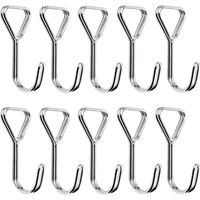 Ecleanfy-10 Pcs Crochets en Spirale, Tendeur Crochets Acier Inoxydable, Sandow Elastique Crochets, Tendeurs Elastique Crochets, pour Tentes, Vélos, Fixation De Bagages, Crochets De Fixation