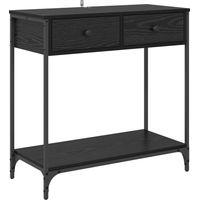 vidaXL Console Table Black Oak 75 x 34.5 x 75 cm Engineered Wood