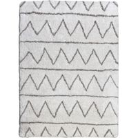 Authentique tapis berbère 120x170 gris clair et gris foncé BERBERE