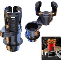 Auto Cup Houder Expander Draaibaar, Drankhouder Flesjeshouder Auto, Bekerhouder Verstelbare Basis, 2 in 1 Auto Cup Houder, Universele Auto Drankhouder 360° Draaibaar Multifunctioneel