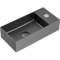 Swiss Aqua Technologies Aurum Handwaschbecken aus Edelstahl 304, 36 x 18 x 9 cm, gebürstetes Gun Metal PVD (SATAUR3618BGM)