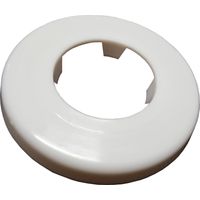 Rosace blanche 40 mm – Diamètre extérieur 78 mm – Pour espaces dans les trous de tuyaux – Matériau plastique blanc – Tycner
