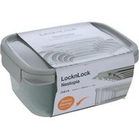 LocknLock LTN340S3 NestnLock Set 3 Contenitori Ermetici Impilabili 500 ml 920 ml 1.6 L BPA Free colore Verde Salvia