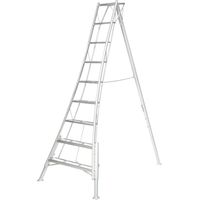 Niwaki Aluminium 3-Holm-Gartenleiter höhenverstellbar (227x140x301 cm), aluminium