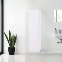 Colonna sospesa H160 con 1 anta reversibile Bianco Frassino