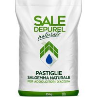 Italkali Pastiglie di Sale Naturale DEPUREL Pastiglie Per Addolcitori Acqua Sacchi da 25 Kg (1 Pallet - 1000 Kg)