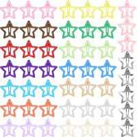 50PCS Star Hair Clips for Girls Non-slip Colorful Snap Kawaii Hair Clips Hair Barrettes Metal Cute Hairpins Star Hair Accessories for Women Girls