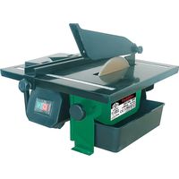 Scie à carreaux électrique 600W – Disque diamanté Ø 180mm – Capacité de coupe 34mm – Inclinable 0 à 45° – Pour céramique et granit – Gerex
