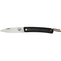 Razor Salamandra con mango ziricote, lunghezza totale 170 mm, lama 75 mm, 60 grammi, coperchio incluso, 120031 + fazzoletto fuori dal coperchio