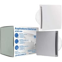 ASPIRATORE ELICOIDALE ELETTRICO 'DECOR' d.mm 100 - 100 m3/h - 19W silver