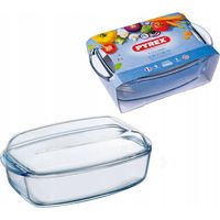 Plat à gratin en verre Pyrex avec couvercle, 4,6 l