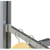 Volpato Kleiderstange Set 1200mm passend zu Stili Regalsystem, Aluminium schwarz eloxiert