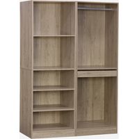 Vestidor con 5 estantes, una barra de colga y portapantalones