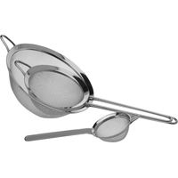 Tre filtri da cucina in acciaio inox 8 14 20 cm