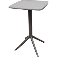 Tavolo Alto Lipari in Polipropilene 70x70x110h Grigio da Esterno